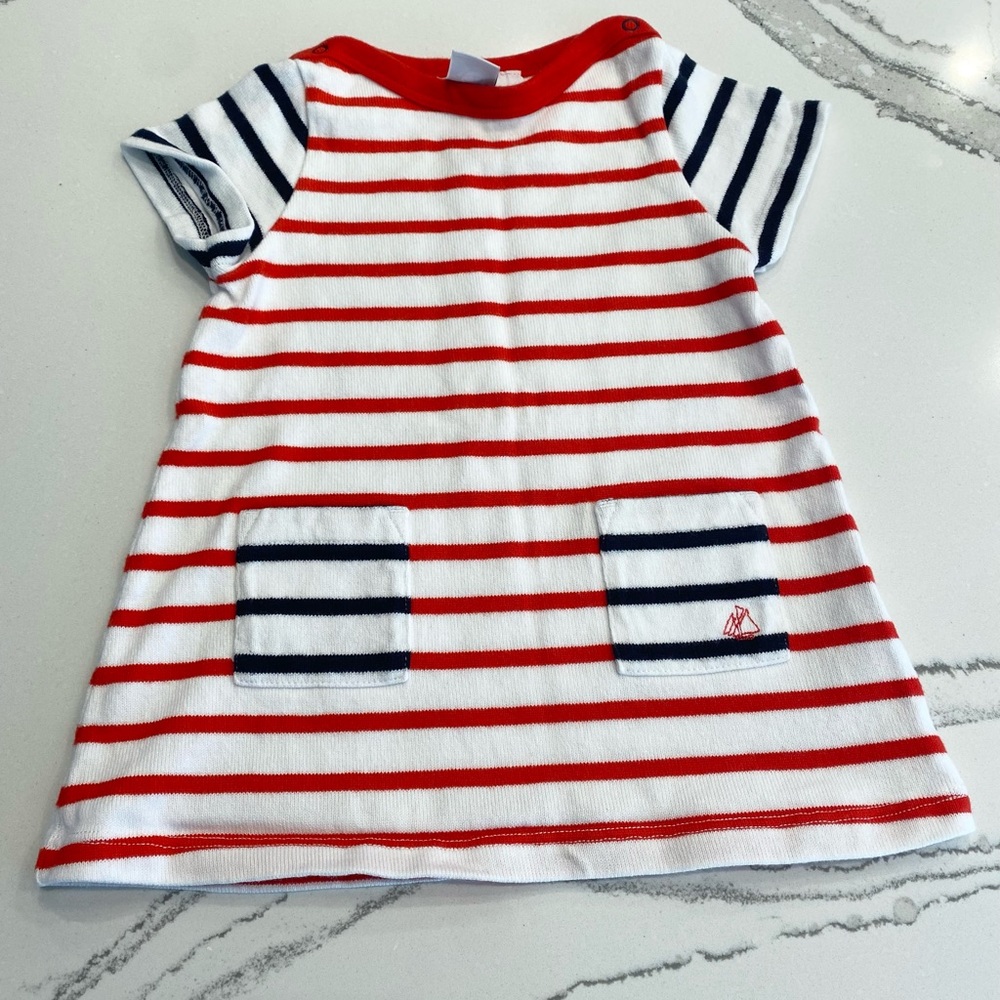 NWOT Petit Bateau Cotton Dress Size 12 months